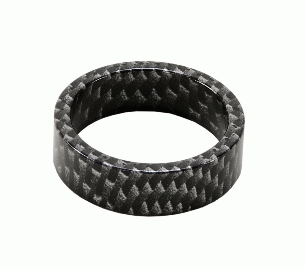 HZY038- Head Spacer 1-1/8 Carbon Look 10mm, Pk10 – Rex Imports